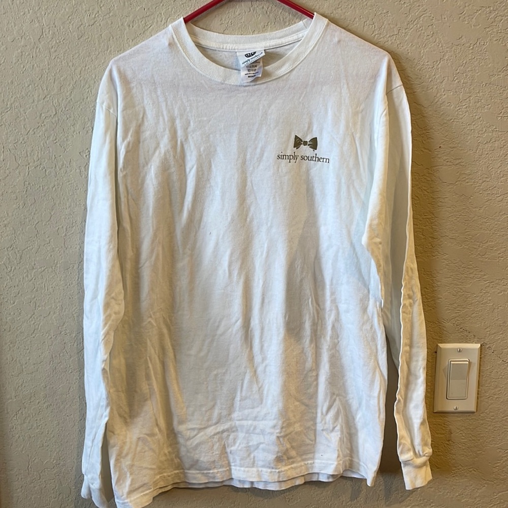 Simply Southern white long sleeve T-shirt size medium